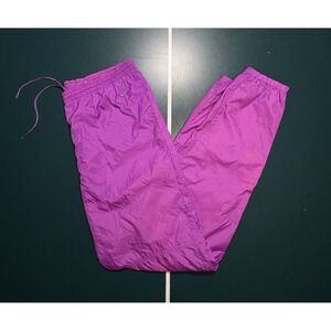 VTG Nike Track Pants Womens Small Purple Y2K Jogger Zip Leg Windbreaker Baggy